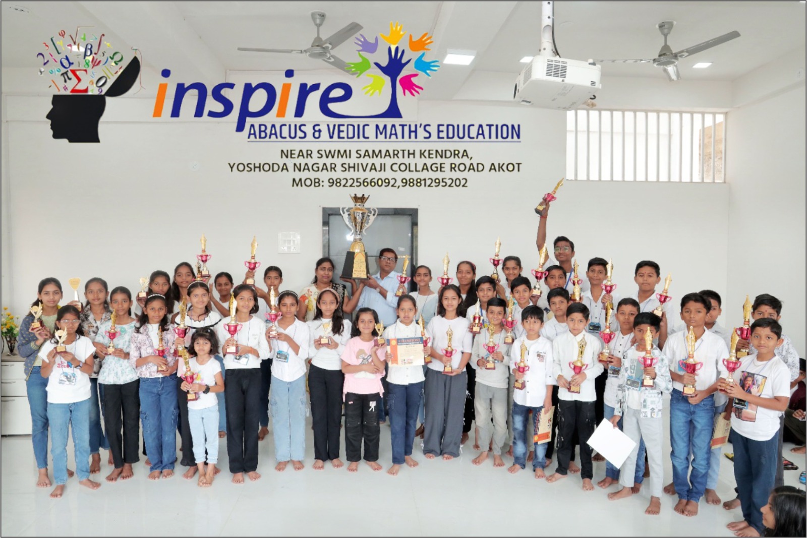 अंतरराष्ट्रीय अबॅकस व वैदकि मॅथ स्पर्धेमध्ये आकोटचे सुयश