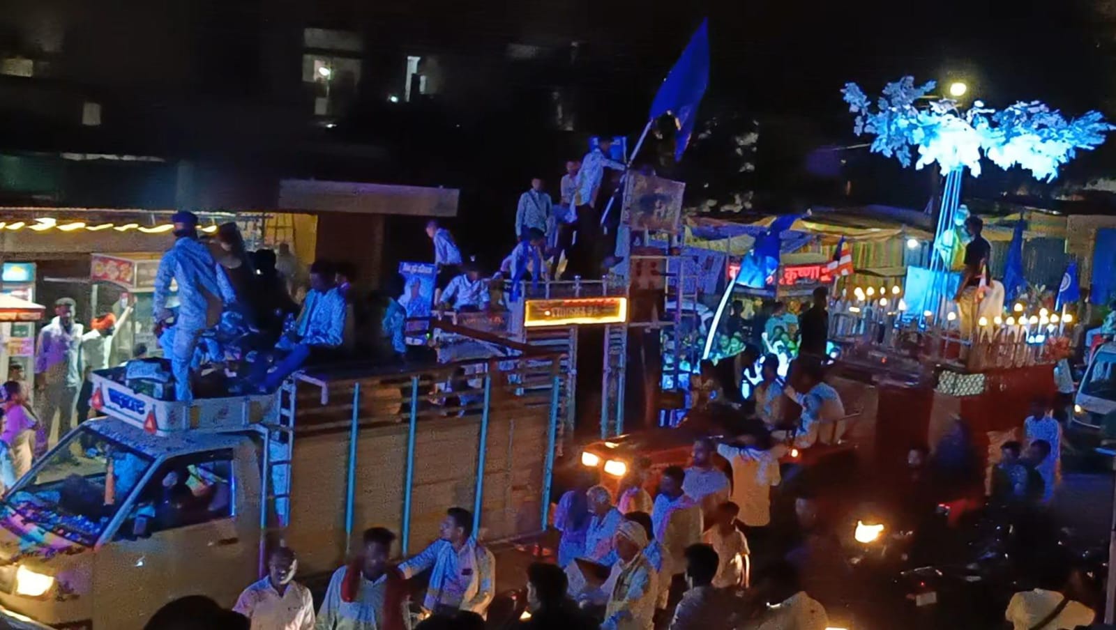 पातूर शहरात भिमजयंती मिरवणूक उत्साहात संपन्न