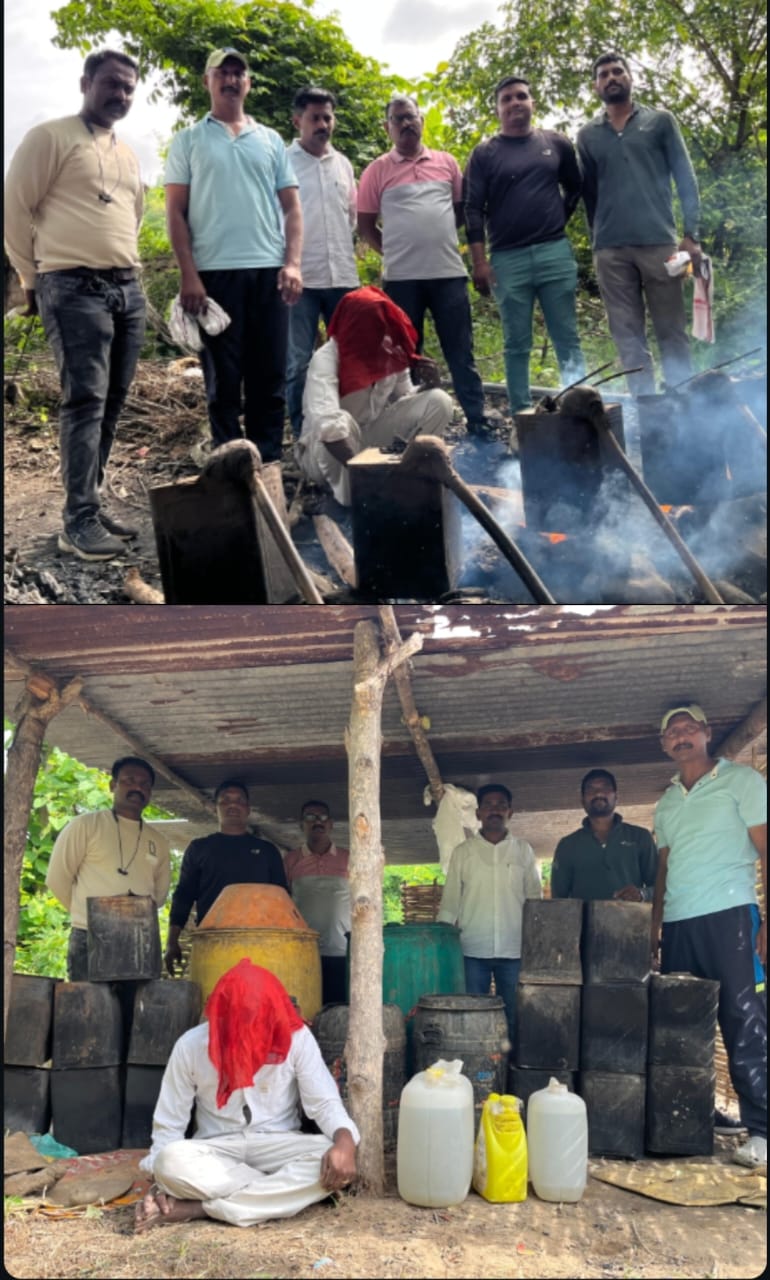 चान्नी पोलीस स्टेशन अंतर्गत जाम शेतशिवारातील हातभट्टी दारूचा अड्डा उद्ध्वस्त; १.३७ लाखांचा मुद्देमाल जप्त ! निलेश कापकर व आदिवासी महिलांच्या आंदोलनाला यश.