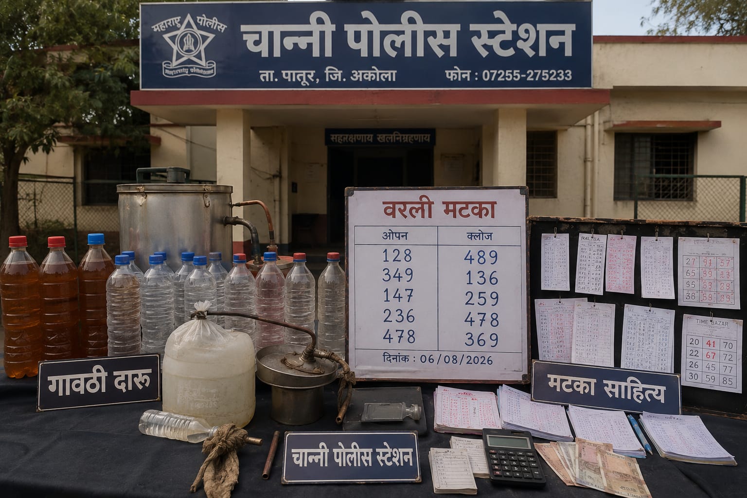 चान्नी पोलीस स्टेशन अंतर्गत अनेक गावात वरली मटका जुगार व गावठी दारूचा महापूर